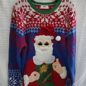 Holiday time Mens extra large ugly Christmas sweater